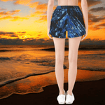 Black Ice Crystal Athletic Shorts - Adjustable Drawstring Waistband | Our Phoenix Rise