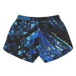 Black Ice Crystal Athletic Shorts - Movement Shot for Running | Our Phoenix Rise