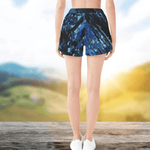 Black Ice Crystal Athletic Shorts - Back View Showing Fit | Our Phoenix Rise