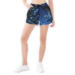 Black Ice Crystal Athletic Shorts - Detail of UPF 50 Plus Sun Protection | Our Phoenix Rise