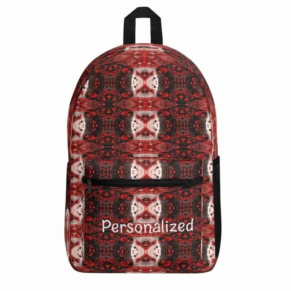 Personalized Red Abstract Backpack