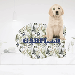 Personalized Floral Pet Feeding Mat - Microfiber texture and print detail | Our Phoenix Rise