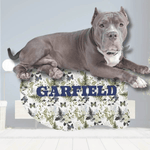 Personalized Floral Pet Feeding Mat - Corner detail, stitched edges | Our Phoenix Rise