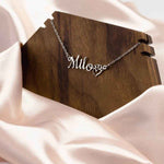 Personalized Script Name Necklace - Penny custom name detail | Our Phoenix Rise