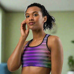 Geometric Gradient Racerback Sports Bra - side view | Our Phoenix Rise