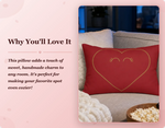 Red Heart Lumbar Pillow - Why You Will Love It Social Media Graphic | Our Phoenix Rise