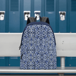 Blue White Backpack - Back View with Straps | Our Phoenix Rise