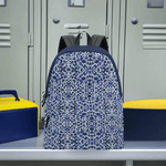 Blue White Backpack - Front Angle Detail | Our Phoenix Rise