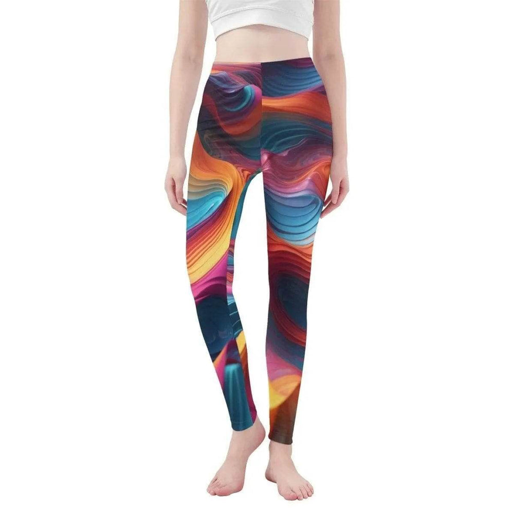 Vibrant Abstract Workout Leggings