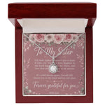 Sentimental Sister Necklace with Card - Luxury LED Box Open - Detail 17 | Our Phoenix Rise