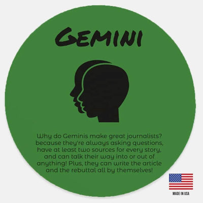Funny Gemini Wall Art Sign - Front view on white background | Our Phoenix Rise
