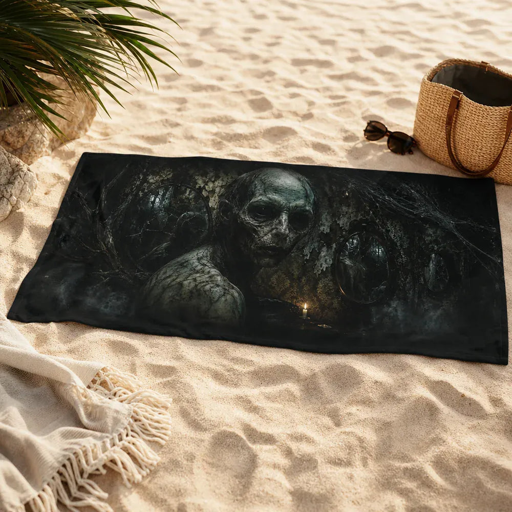 Gothic Skull Beach Towel