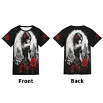 Personalized Gothic Rose Graphic Tee - Left Sleeve Personalization Detail - Detail 21 | Our Phoenix Rise