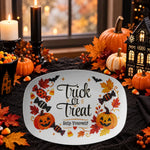 Trick or Treat Halloween Candy Platter - Angled View showing 10x14 inch Surface - Detail 12 | Our Phoenix Rise