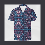 Men's Blue Block Button Up Shirt - Side Profile | Our Phoenix Rise