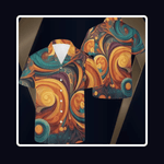 Men's Blue Block Button Up Shirt - Detail of Collar | Our Phoenix Rise