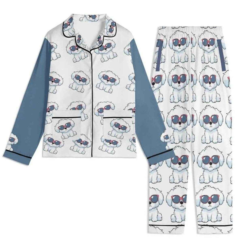 Personalized White Black Photo Pajamas Set