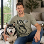 Husky Got Me Howlin' T-Shirt - Lifestyle Pet Owner Mockup | Our Phoenix Rise