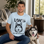 Husky Got Me Howlin' T-Shirt - Lifestyle Khaki Mockup | Our Phoenix Rise
