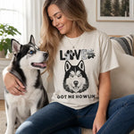 Husky Got Me Howlin' T-Shirt - Lifestyle Light Green Mockup | Our Phoenix Rise