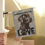 Chocolate Lab Garden Flag - Back View | Our Phoenix Rise