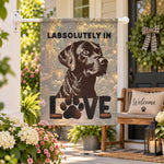 Chocolate Lab Garden Flag - Packaging Detail | Our Phoenix Rise