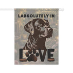 Chocolate Lab Garden Flag - Side Angle View | Our Phoenix Rise