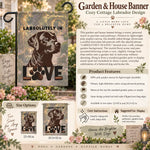 Chocolate Lab Garden Flag - Text Detail | Our Phoenix Rise