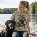 Labrador Retriever Gift for Owners - Khaki Tee Lakeside Mockup | Our Phoenix Rise