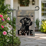 Black Lab Garden Flag - Lifestyle Mockup | Our Phoenix Rise
