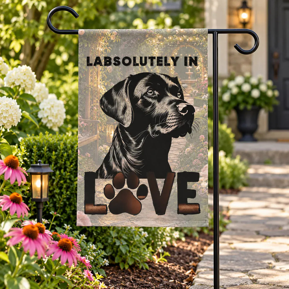 Black Lab Garden Flag