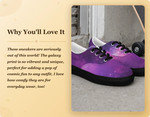 Purple Galaxy Print Canvas Sneakers - Social Warm Graphic | Our Phoenix Rise