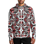 Abstract Graphic Zip Up Hoodie - Male model wearing front | Our Phoenix Rise