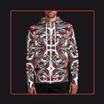 Abstract Graphic Zip Up Hoodie - Artistic abstract pattern back | Our Phoenix Rise