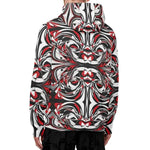 Abstract Graphic Zip Up Hoodie - Male model wearing side view | Our Phoenix Rise