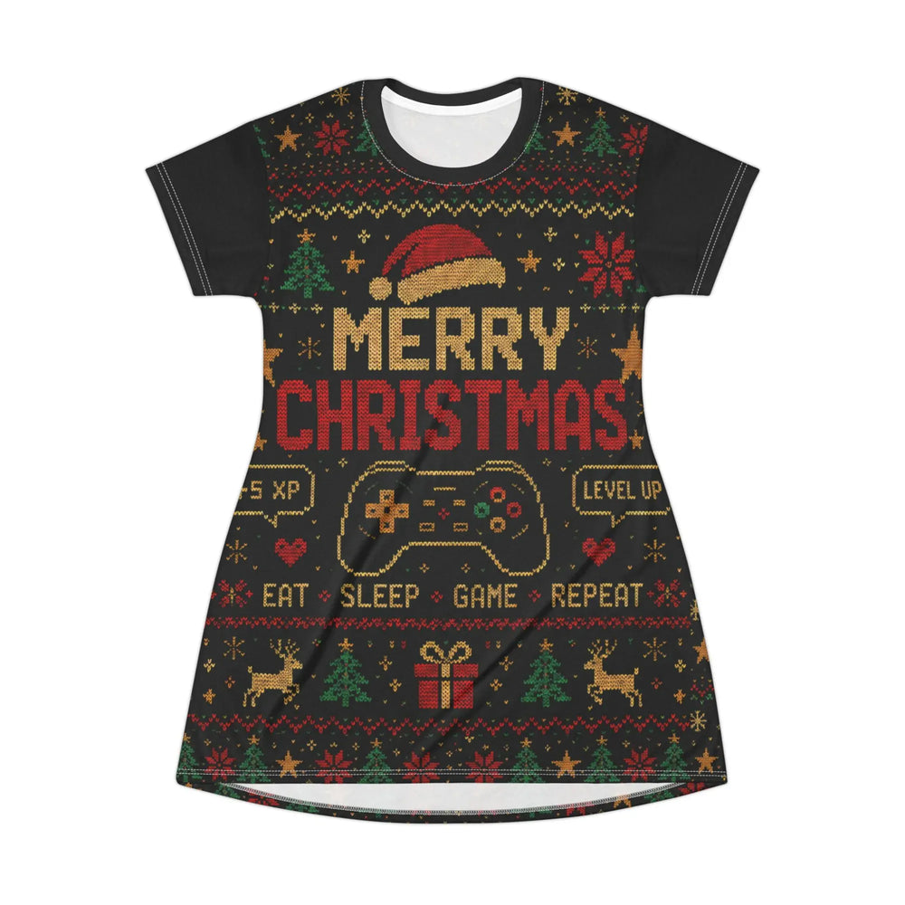 Christmas Ugly Sweater T-Shirt Dress