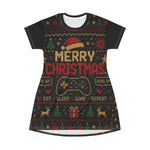 Gamer Christmas T-Shirt Dress - Full Pattern View - Detail 16 | Our Phoenix Rise