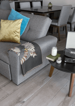 Patriotic Eagle Woven Blanket - Draped Over Living Room Sofa | Our Phoenix Rise