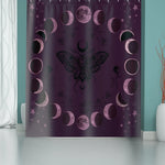 Gothic Moth Shower Curtain - Reinforced Buttonhole Detail - Detail 23 | Our Phoenix Rise