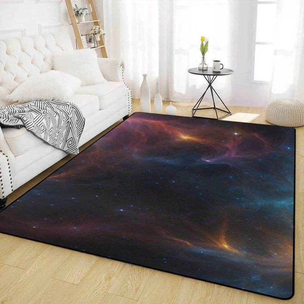 Celestial Galaxy Area Rug Black