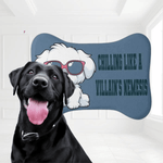 Funny Dog Food Mat - bone shaped design top view | Our Phoenix Rise