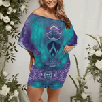 Hidden Skull Abstract Wrap Dress Detailed View 7 | Our Phoenix Rise
