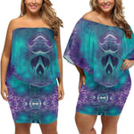 Hidden Skull Abstract Wrap Dress Detailed View 12 | Our Phoenix Rise