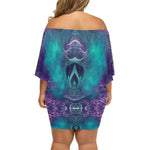Hidden Skull Abstract Wrap Dress Detailed View 10 | Our Phoenix Rise
