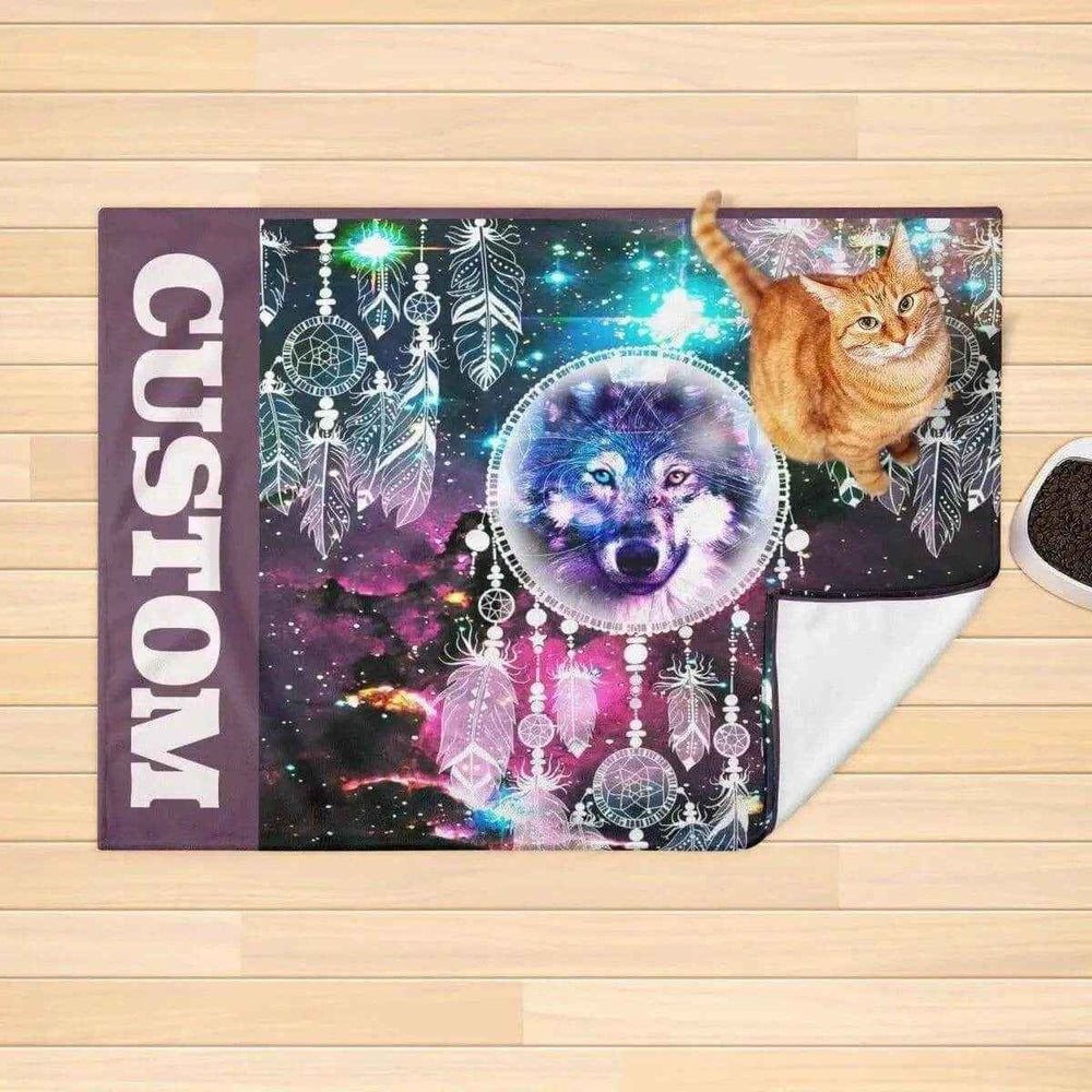 Personalized Wolf Dream Catcher Pet Blanket