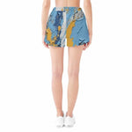 Paint Splatter Athletic Shorts - model from side, outdoor court | Our Phoenix Rise