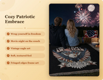 Patriotic Eagle Woven Blanket - Quality Features and Cotton Detail | Our Phoenix Rise
