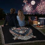 Patriotic Eagle Woven Blanket - Americana Living Room Decor | Our Phoenix Rise