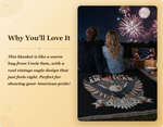 Patriotic Eagle Woven Blanket - Lifestyle Use and Gifting Idea | Our Phoenix Rise