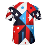 Mens Patriotic Baseball Jersey Detailed View 2 | Our Phoenix Rise